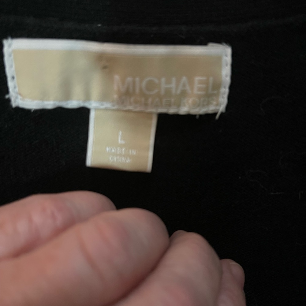 Michael Kors cropped half length cardigan adorned with gold tone buttons - Picture 2 of 4